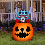 3 ft Inflatable Turtle Character with Pumpkin Halloween Decoration