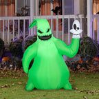 3.5 ft Inflatable Monster with Skull Halloween Decoration