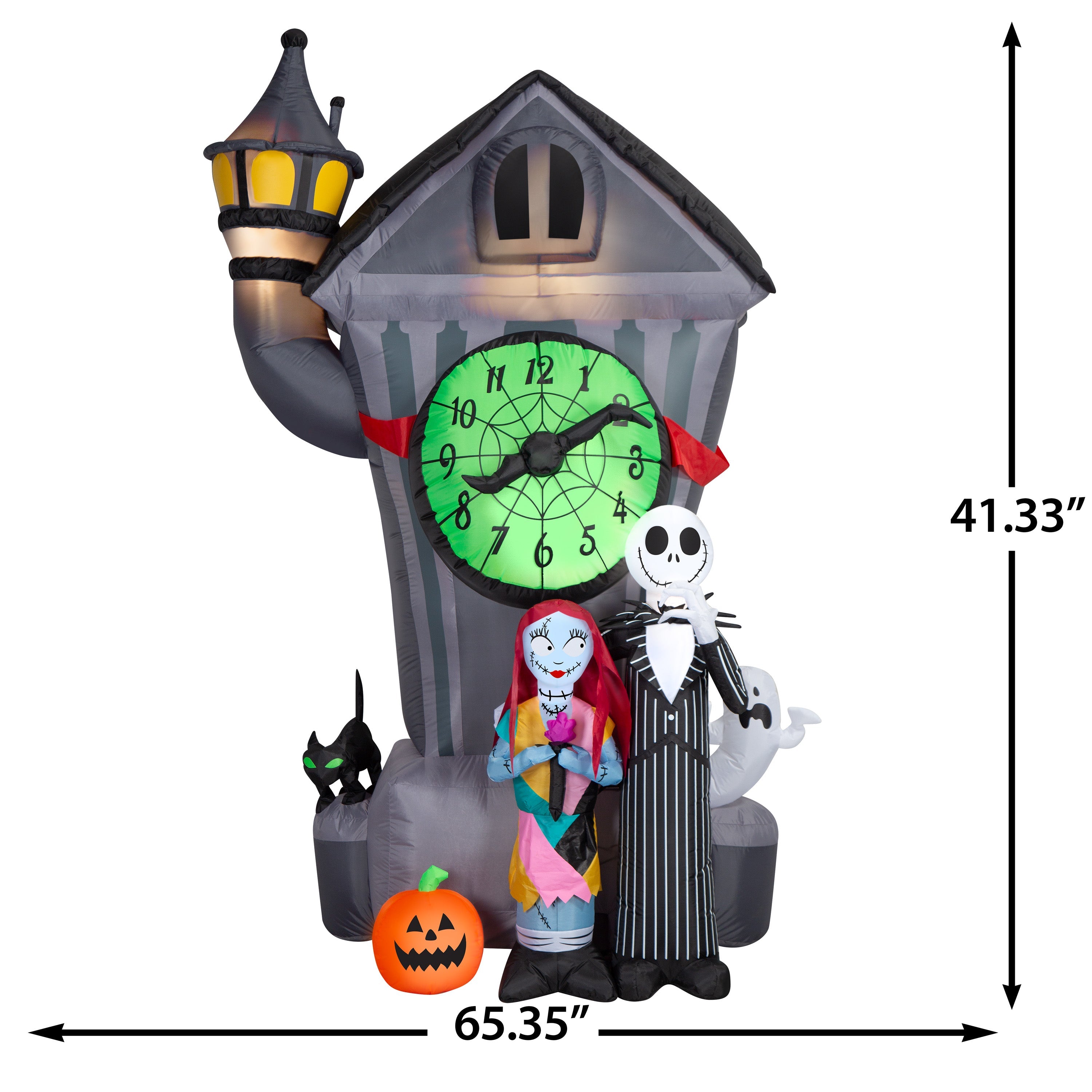 6.5 ft Inflatable Skeleton and Monster Scene Halloween Decoration