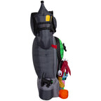 6.5 ft Inflatable Skeleton and Monster Scene Halloween Decoration