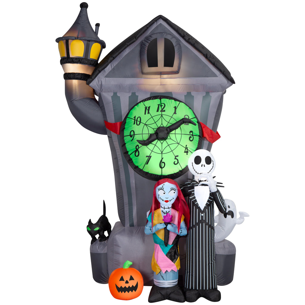 6.5 ft Inflatable Skeleton and Monster Scene Halloween Decoration
