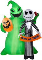 4 ft Inflatable Girl Character with Witch Hat and Pumpkin Halloween Decoration
