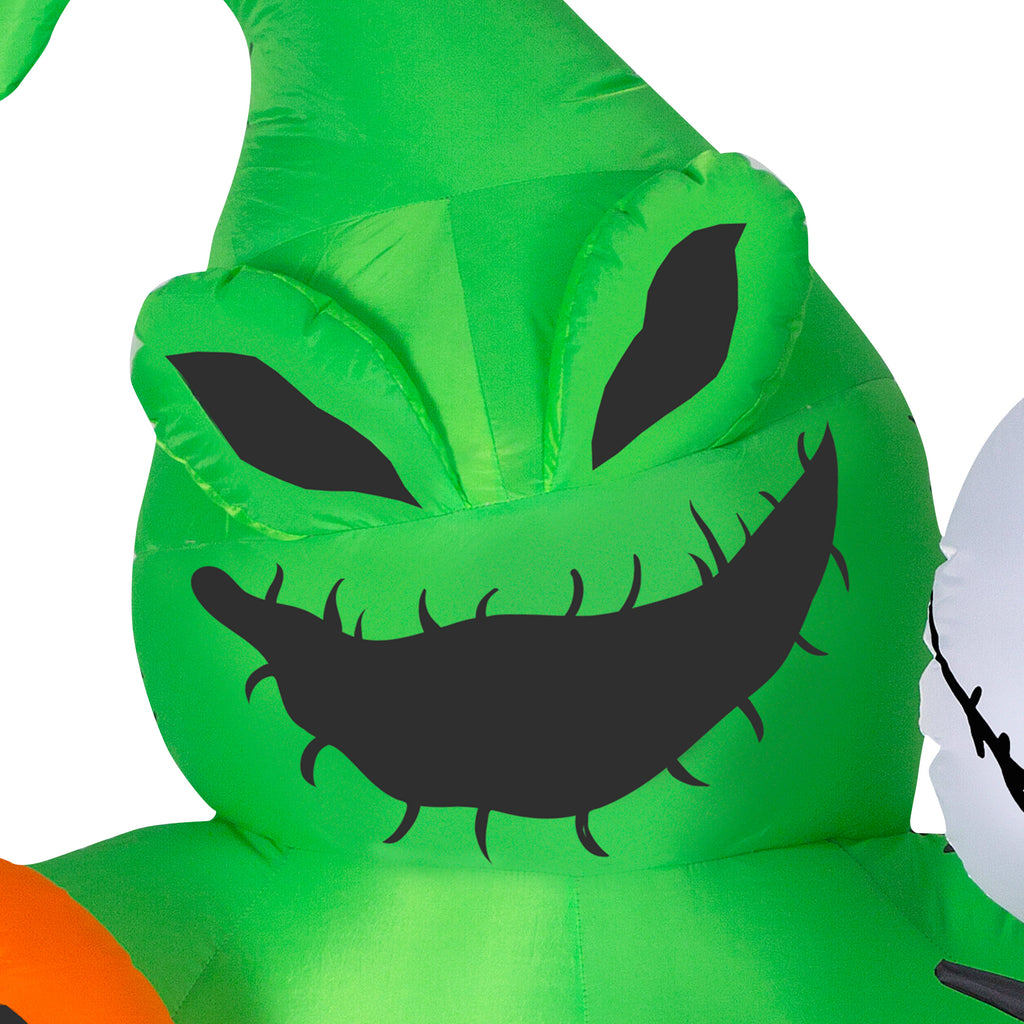 4 ft Inflatable Girl Character with Witch Hat and Pumpkin Halloween Decoration