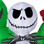 4 ft Inflatable Girl Character with Witch Hat and Pumpkin Halloween Decoration