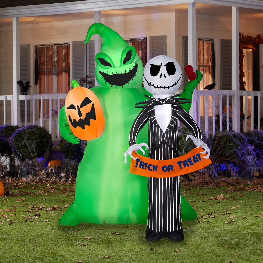 4 ft Inflatable Girl Character with Witch Hat and Pumpkin Halloween Decoration