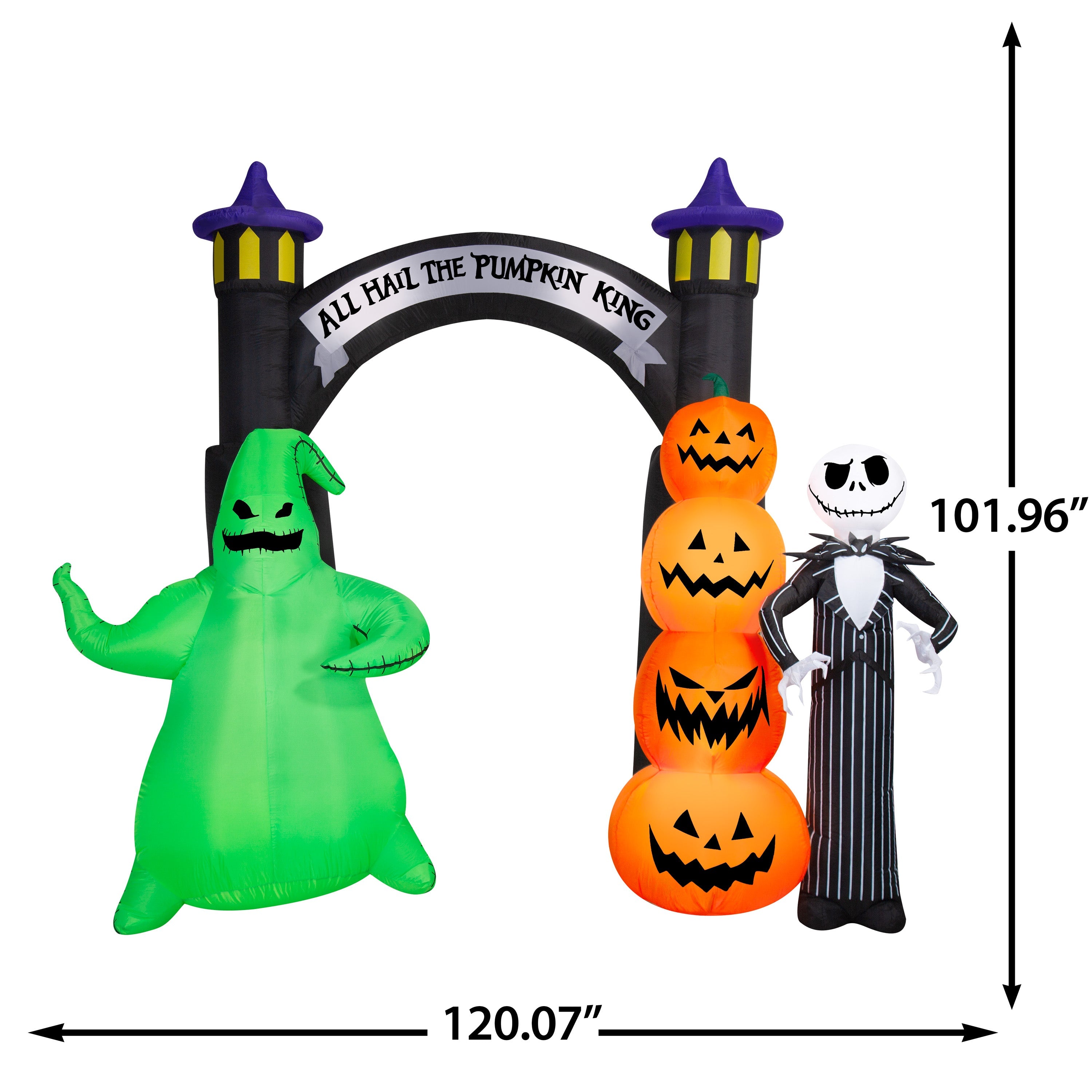 3.5 ft Inflatable Skeleton on Tombstone Halloween Decoration