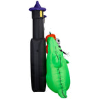 3.5 ft Inflatable Skeleton on Tombstone Halloween Decoration