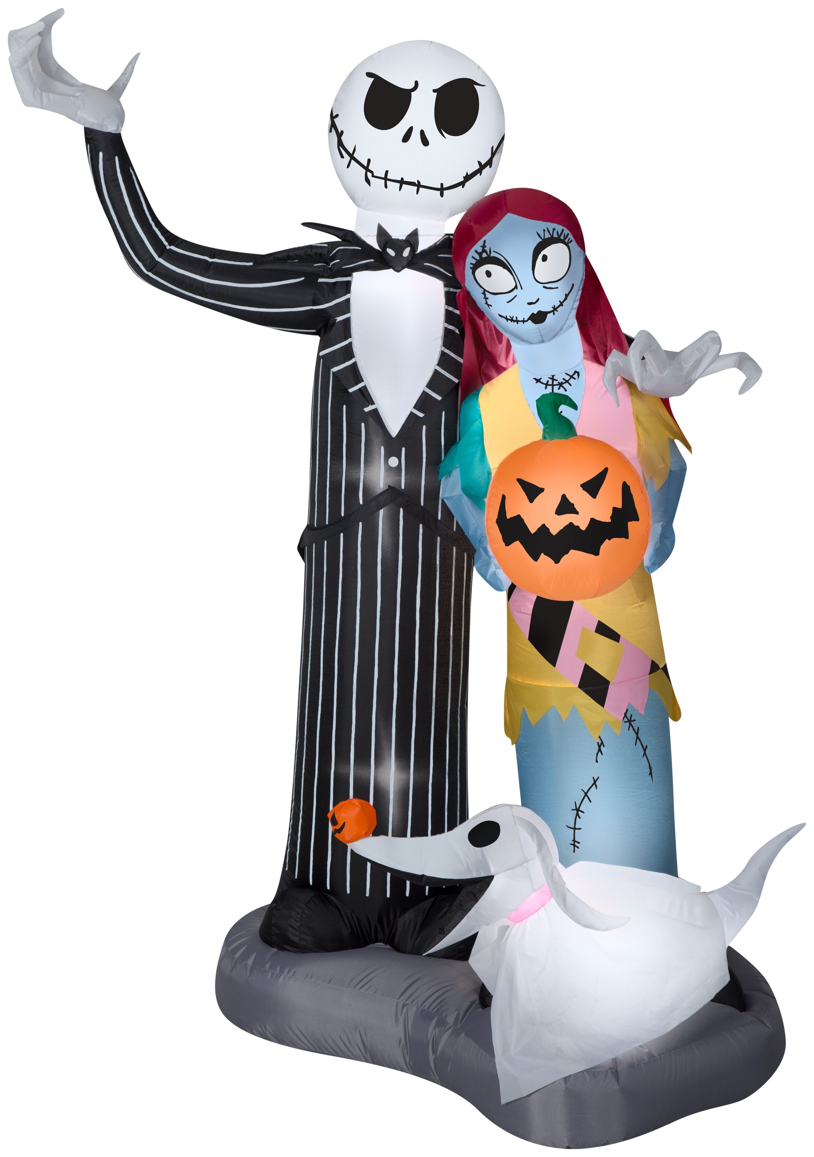 5 ft Inflatable Skeleton Dog with House Scene Halloween Decoration