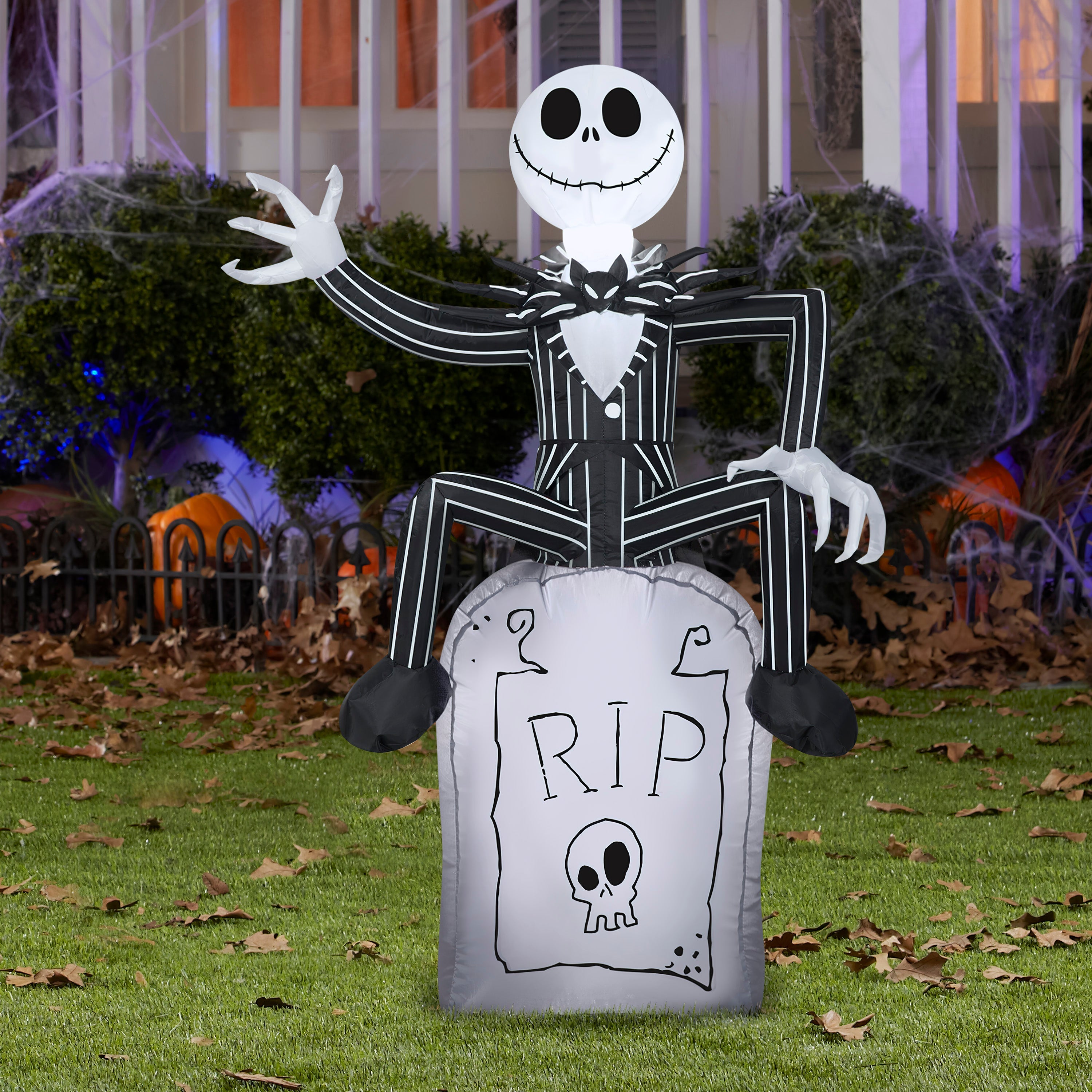 5 ft Animated Inflatable Vampire Character Popping Out of Pumpkin Halloween Decoration