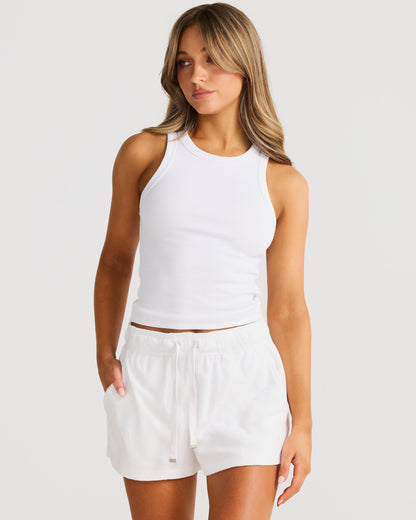 Terry Lounge Short White